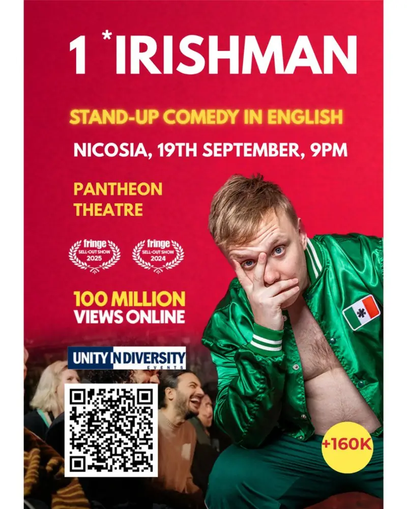 1 Irishman: Reece Kidd Stand-Up Comedy Night in Nicosia