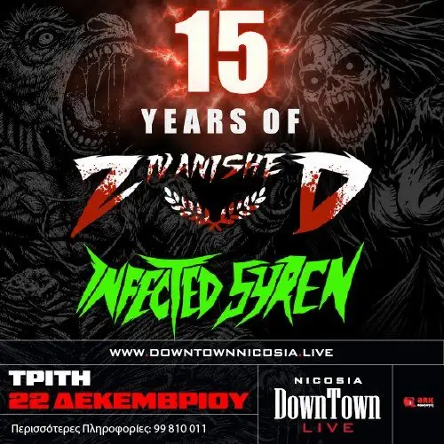 15 Years of Zivanished & Infected Syren: Metal Anniversary at DownTown Live