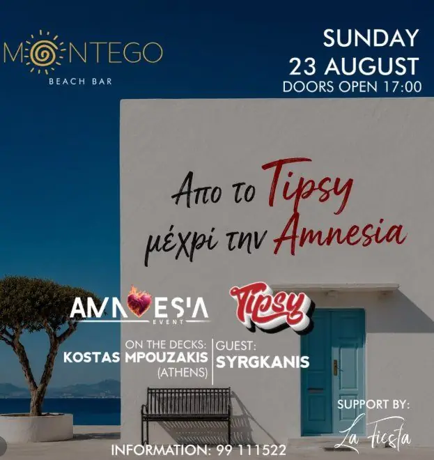 Amnesia x Tipsy: Season Finale Party at Montego Beach Bar