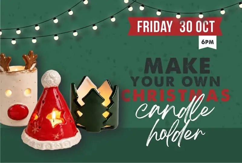 Clay & Wine: Christmas Candle Holder