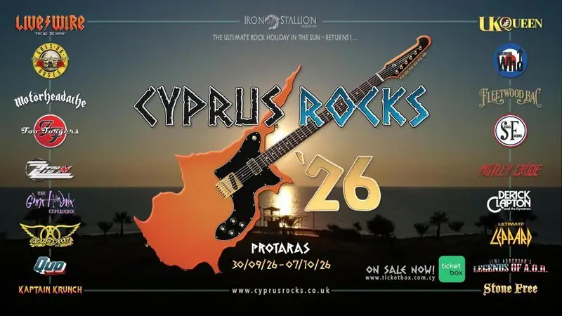 Cyprus Rocks 2026: Classic Rock Festival in Protaras
