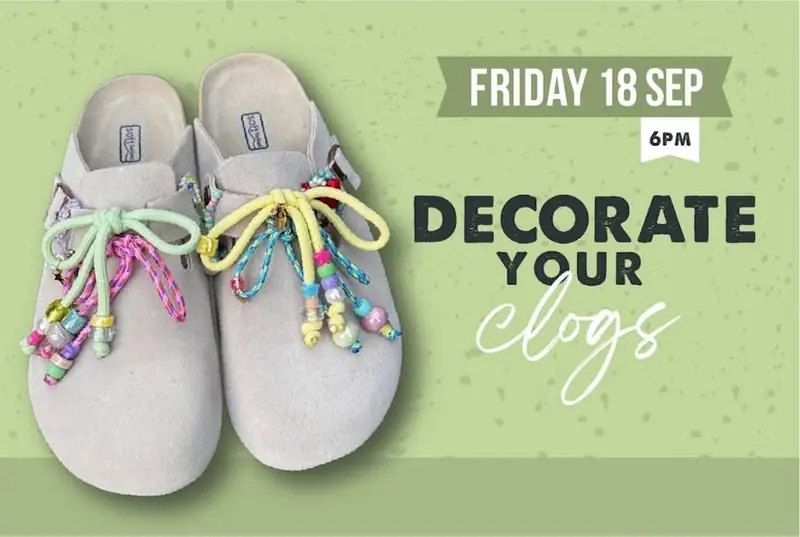 Decorate your Clogs – Clay & Wine Friday