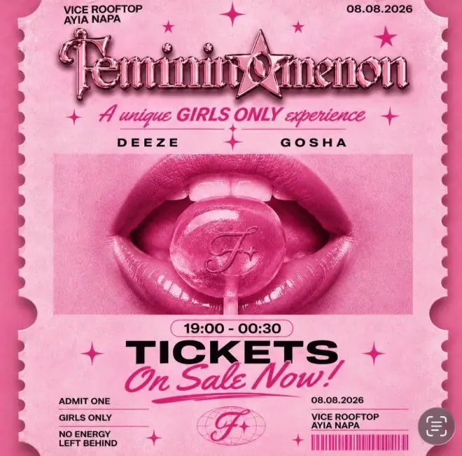 Femininomenon: Girls-Only Rooftop Party in Ayia Napa