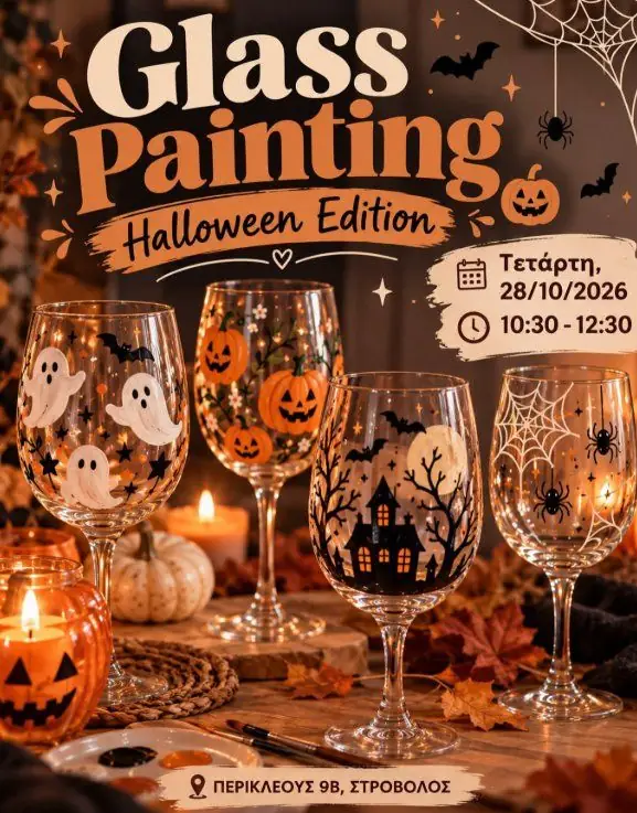 Glass Painting Workshop: Halloween Edition in Nicosia