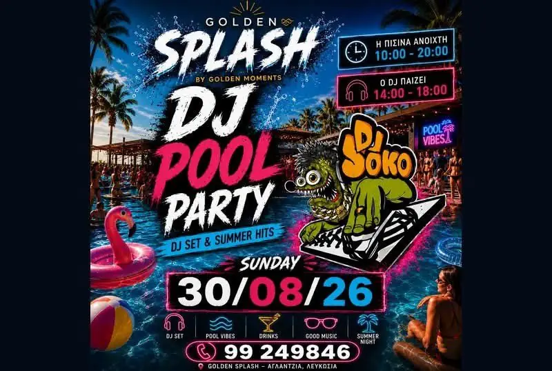 Golden Splash DJ Pool Party in Nicosia