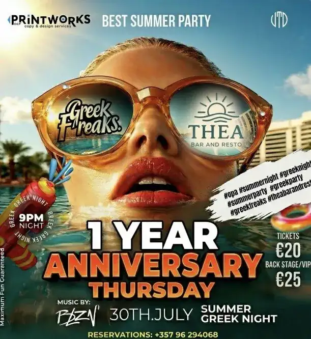 Greek Freaks: 1 Year Anniversary Greek Night in Larnaca