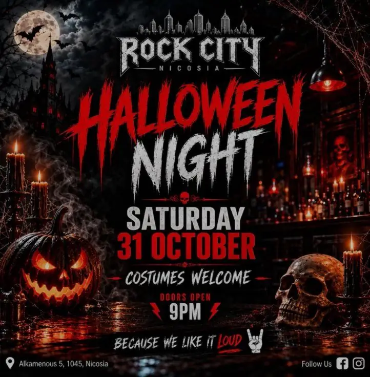 Halloween Night: Rock & Metal Party at Rock City Nicosia