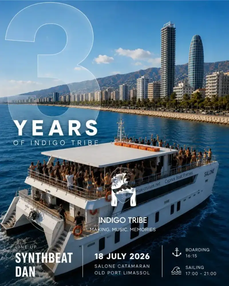 Indigo Tribe: 3-Year Anniversary Boat Party in Limassol
