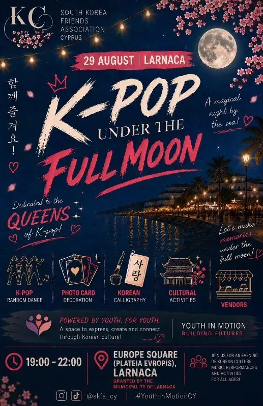 K-Pop Under the Full Moon: Korean Culture Night in Larnaca