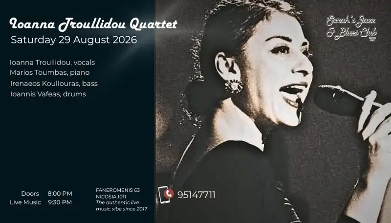 Live Jazz from the Great American Songbook with IOANNA TROULLIDOU QUARTET