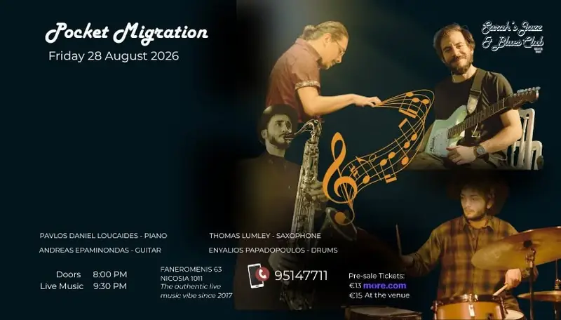 Live Jazz Fusion with fearless improvisation with POCKET MIGRATION