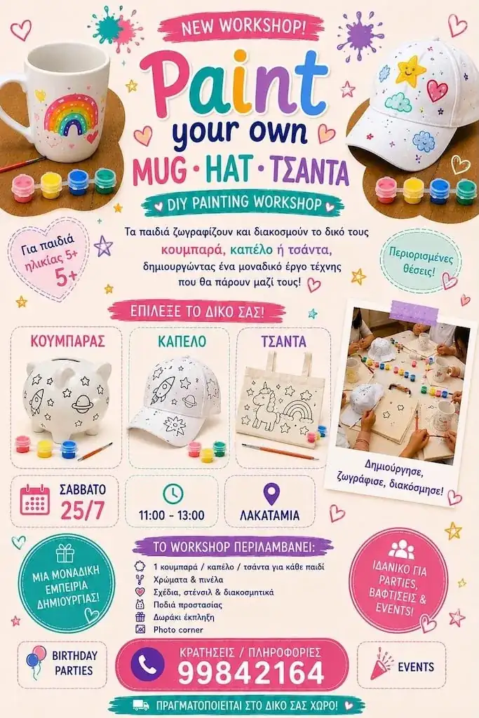 Paint your Own Mug/Hat/Bag