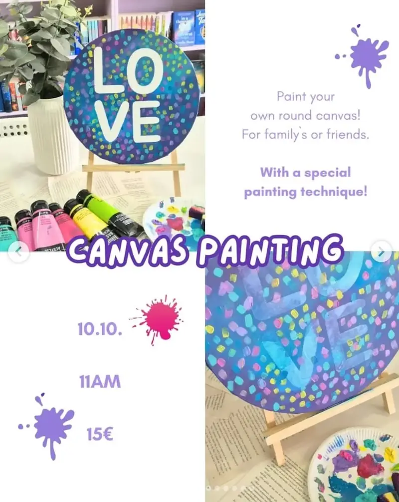 Paint your own name canvas
