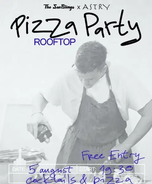 Rooftop Pizza Party: DJ Sets, Cocktails & Surprises at Astry Bistro
