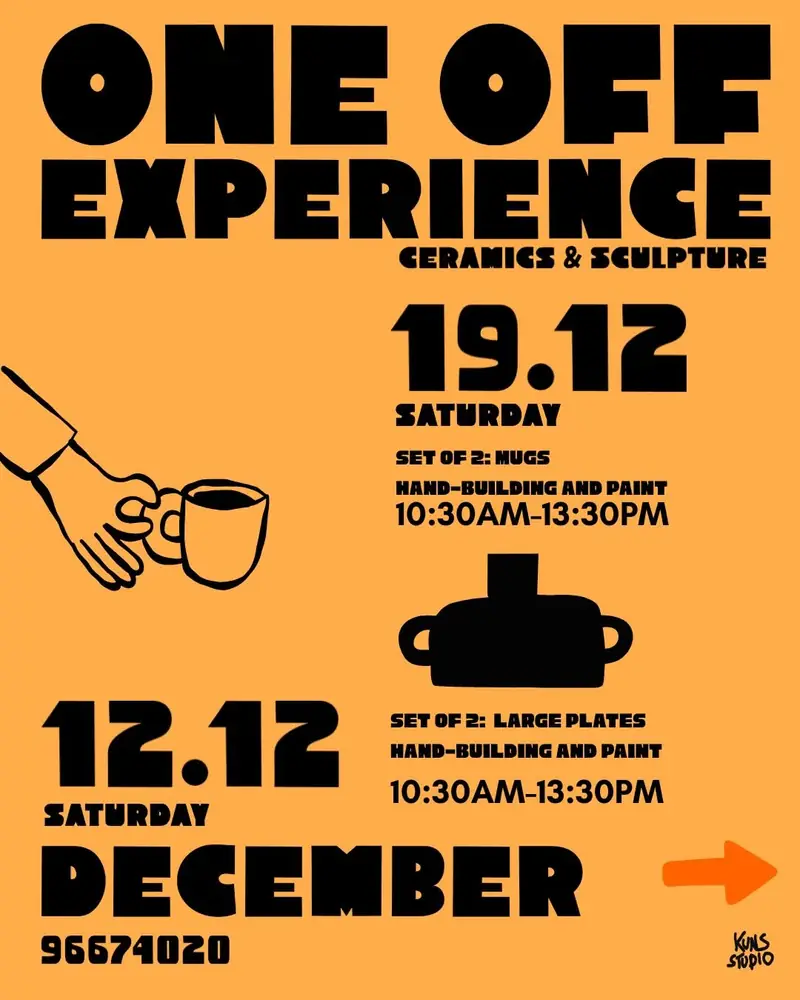 Set of 2 Mugs Hand-Building and Paint – One Off Experience December