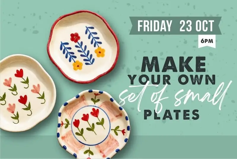 Set of Small Plates – Clay & Wine Friday