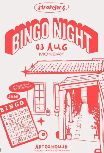 Strangers Bingo Night: Classic Game on Rooftop in Nicosia