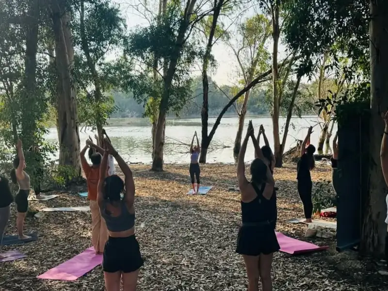 Sunset Yoga by the lake
