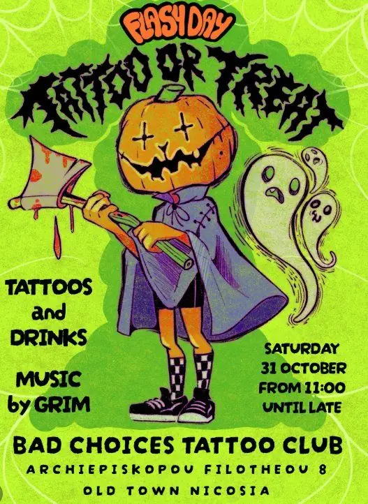 Tattoo or Treat Flash Day in Nicosia
