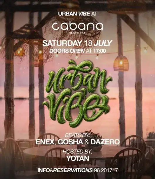 Urban Vibe: Sunset Beach Party at Cabana Beach Bar Paphos